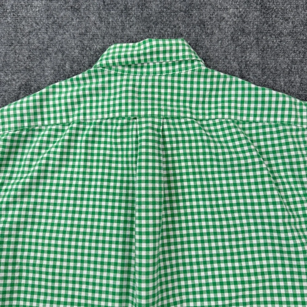 Polo Ralph Lauren Classic Fit Shirt Mens Large Green White Gingham Button Down